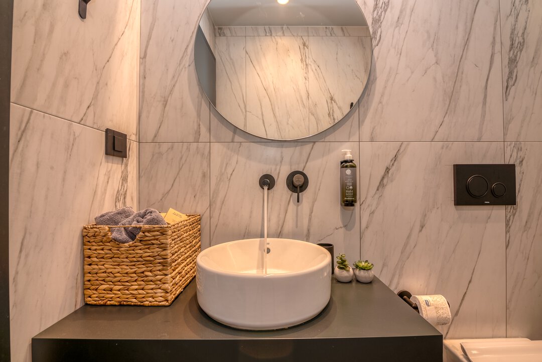 Inviting relaxation area with Mediterranean decor at Nusa Falassarna villa, Crete