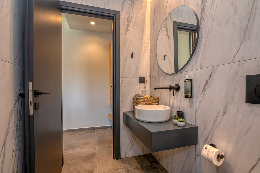 Cozy dining nook with garden outlook at Nusa Balos near Balos, Crete